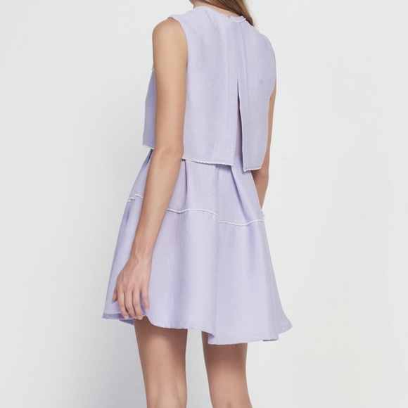 Sandro Paris Pearl beaded lavender dress - Picture 4 of 7